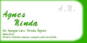 agnes minda business card