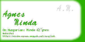 agnes minda business card